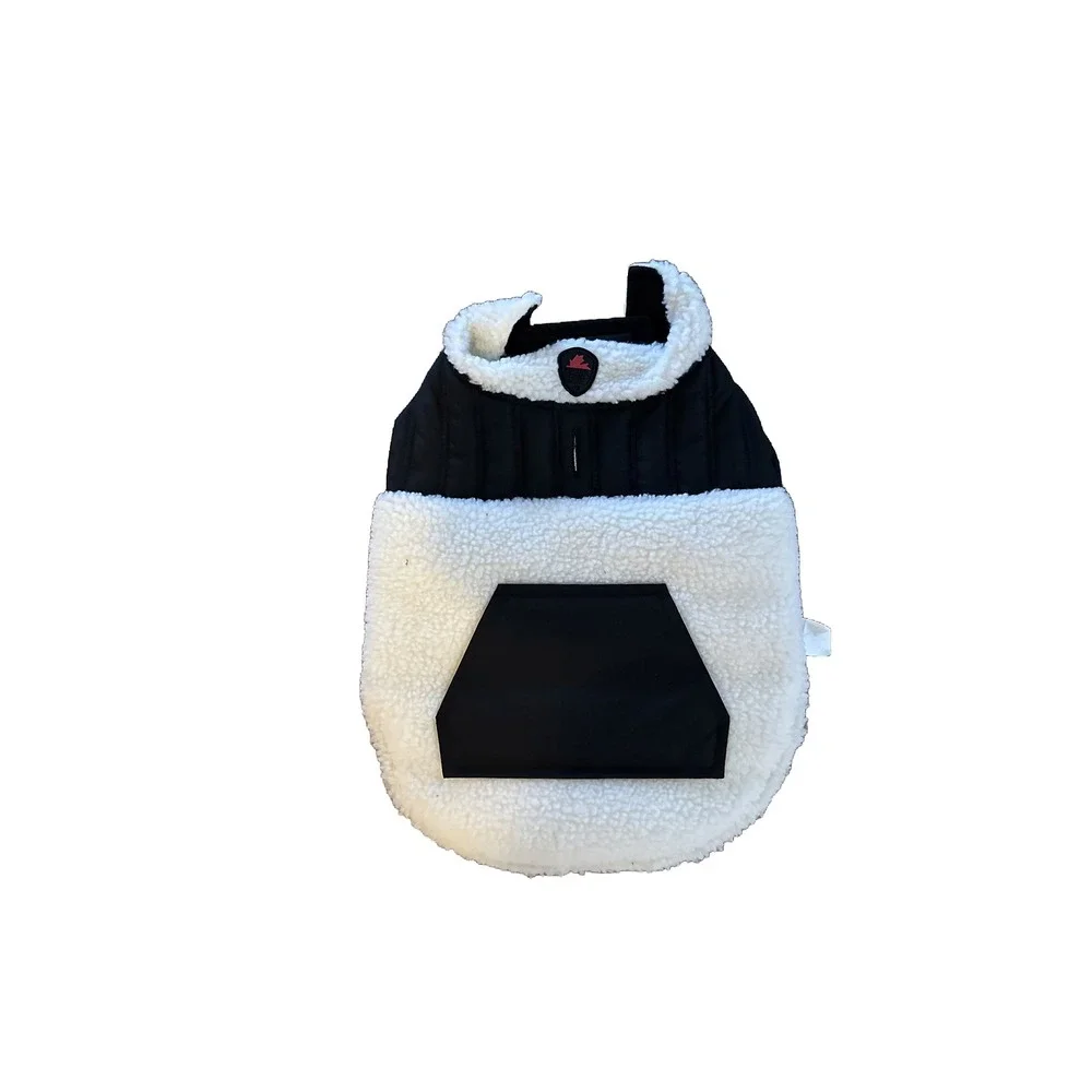 Pajar Pup Mixed Media Sherpa Dog Jacket Black‎ M New